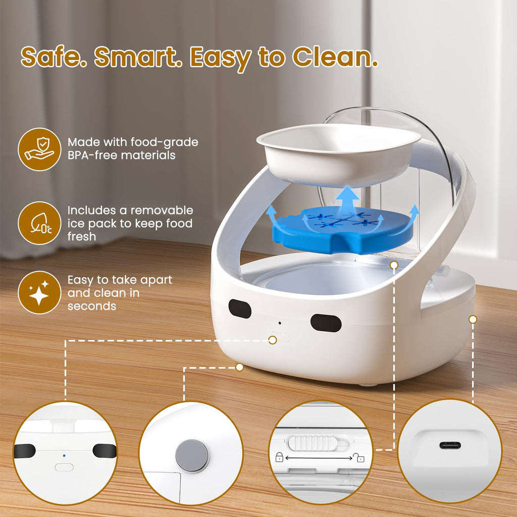 Wet & Dry Food Cat Feeder K69634