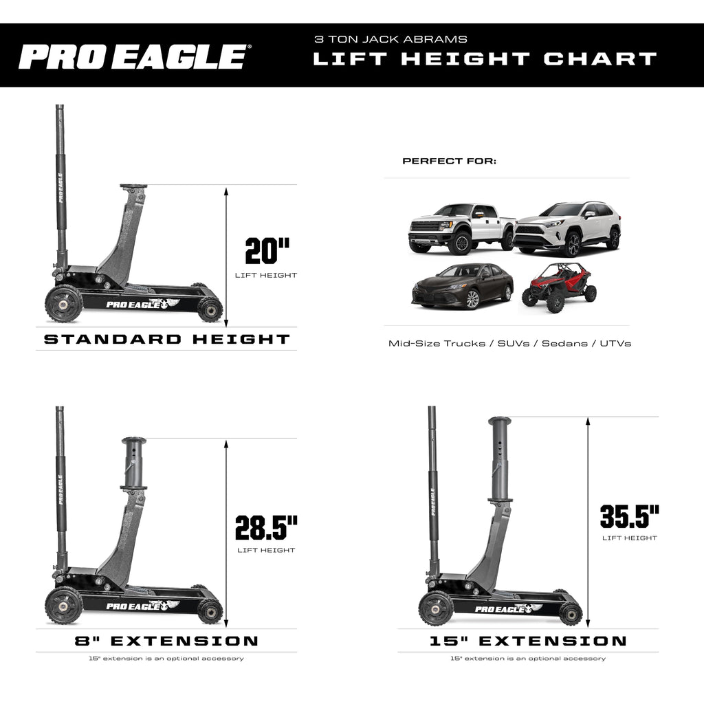 3 Ton Heavy Duty Steel Hydraulic Floor Jack R951