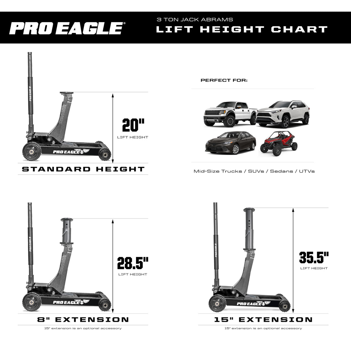 3 Ton Heavy Duty Steel Hydraulic Floor Jack R951