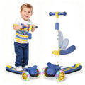 2 in 1 Kids Scooter with Removable Seat, Light up 3 Wheels, 4 Adjustable Height S8700