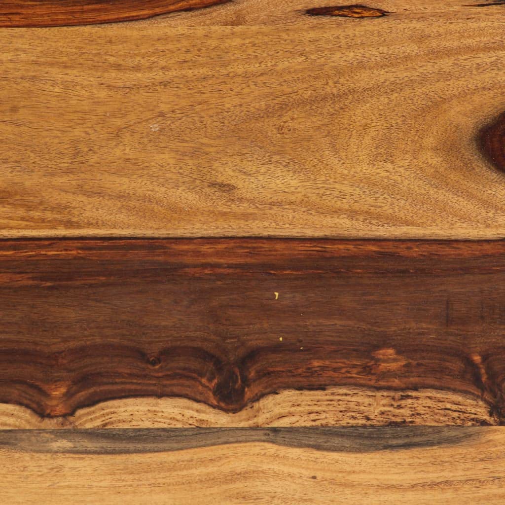 Brown Sheesham Wood Coffee Table with Steel Legs V867