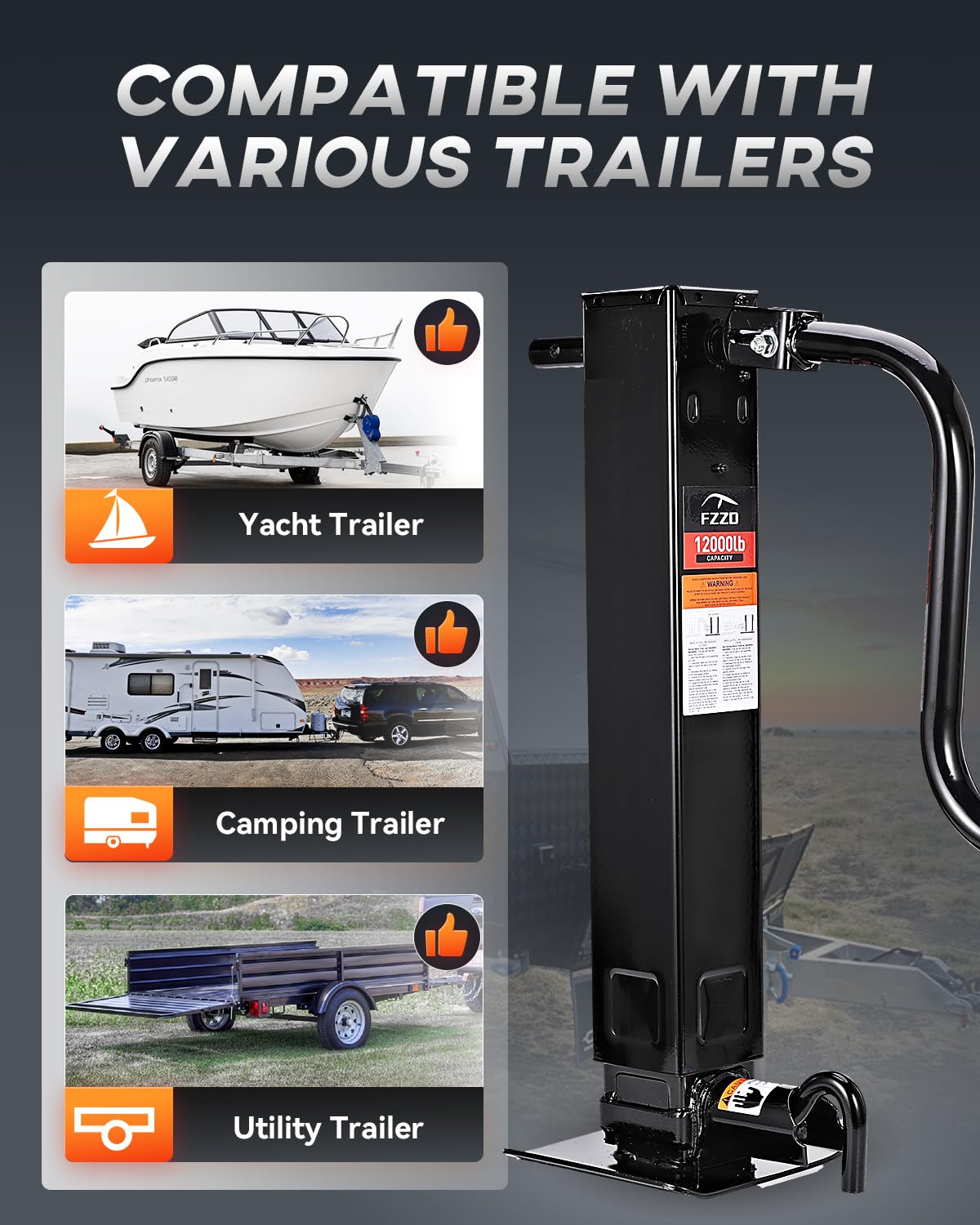 12000lbs Heavy Duty Trailer Jack M951615
