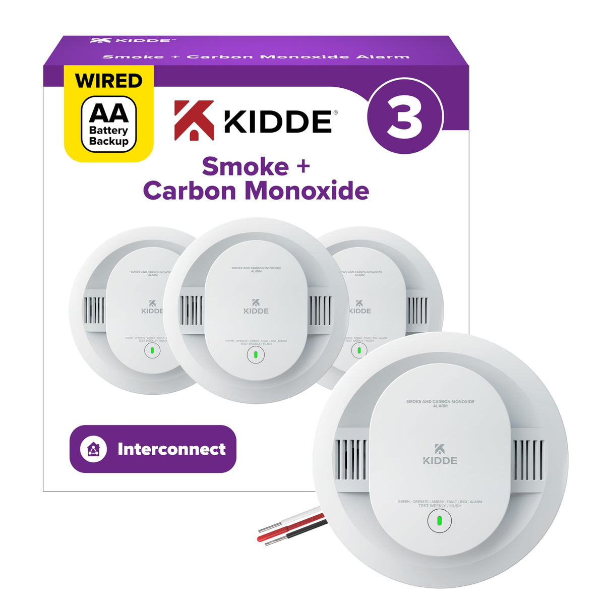 Smoke & CO Detector 3 Pack P491