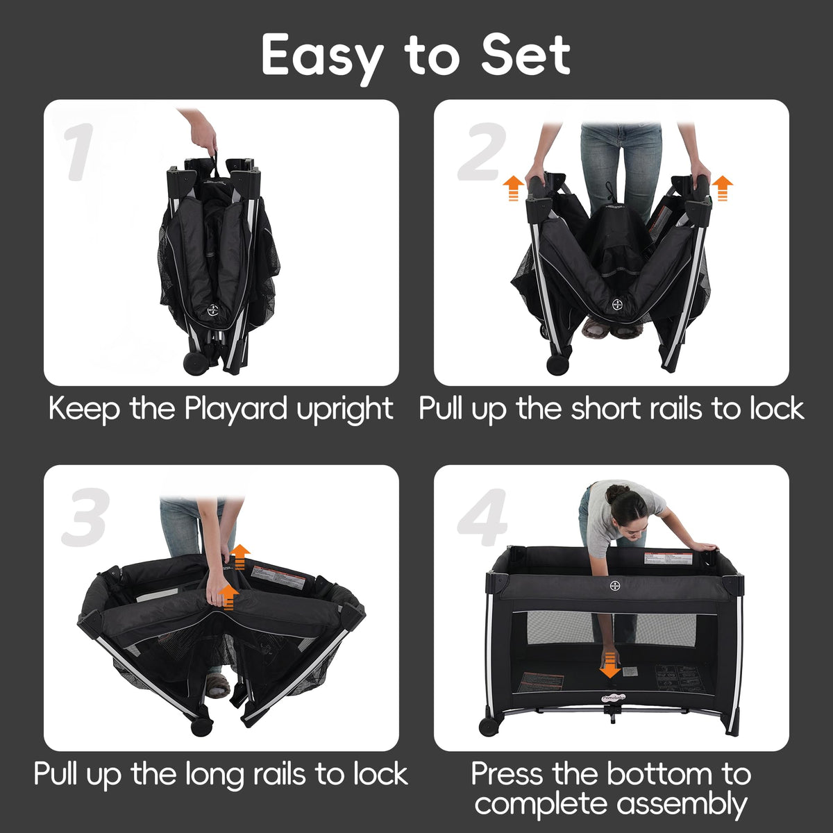 4 in 1 Baby Playards with Bassinet V585
