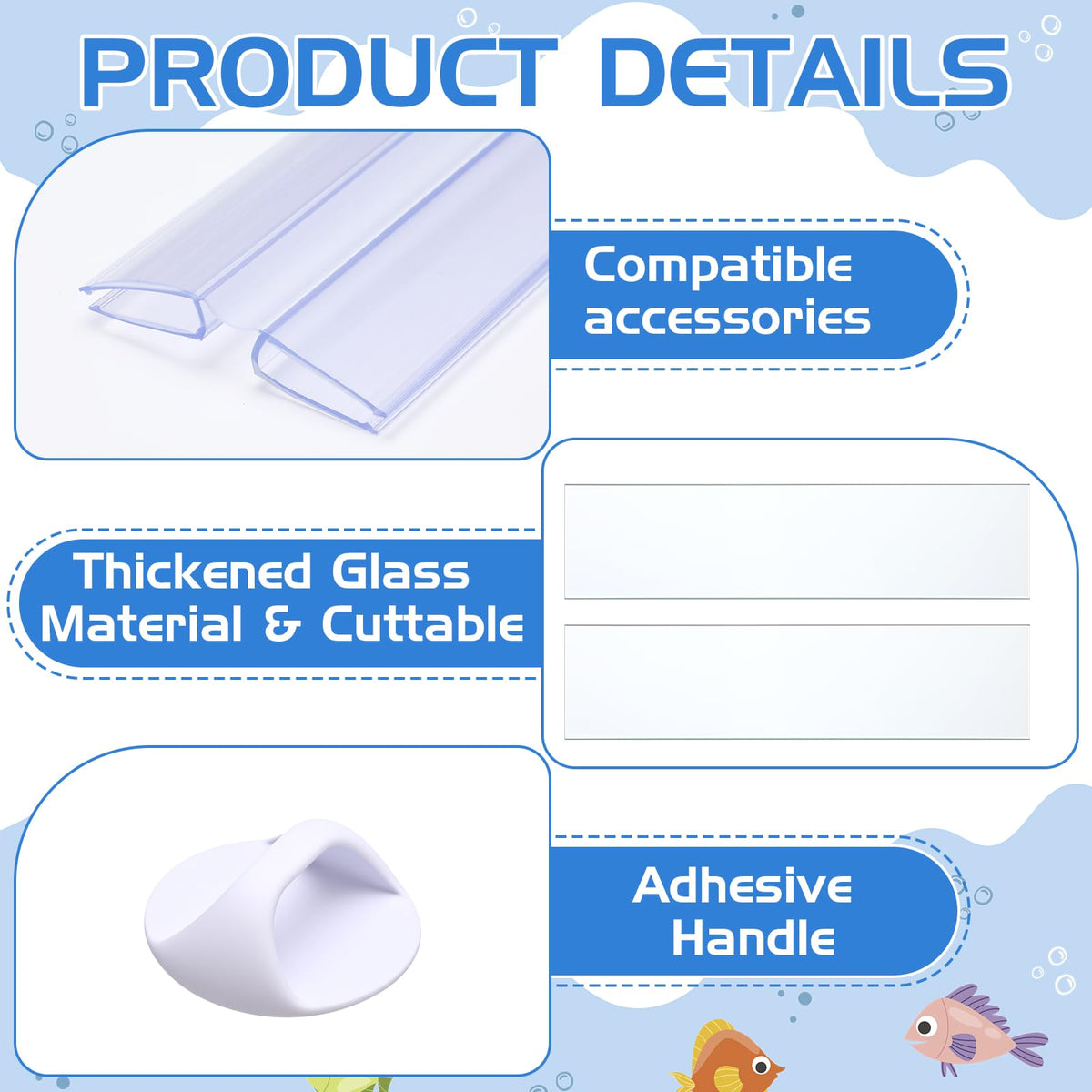 Aquarium Glass Canopy 19.33" x 9.65" x 0.12" J8669