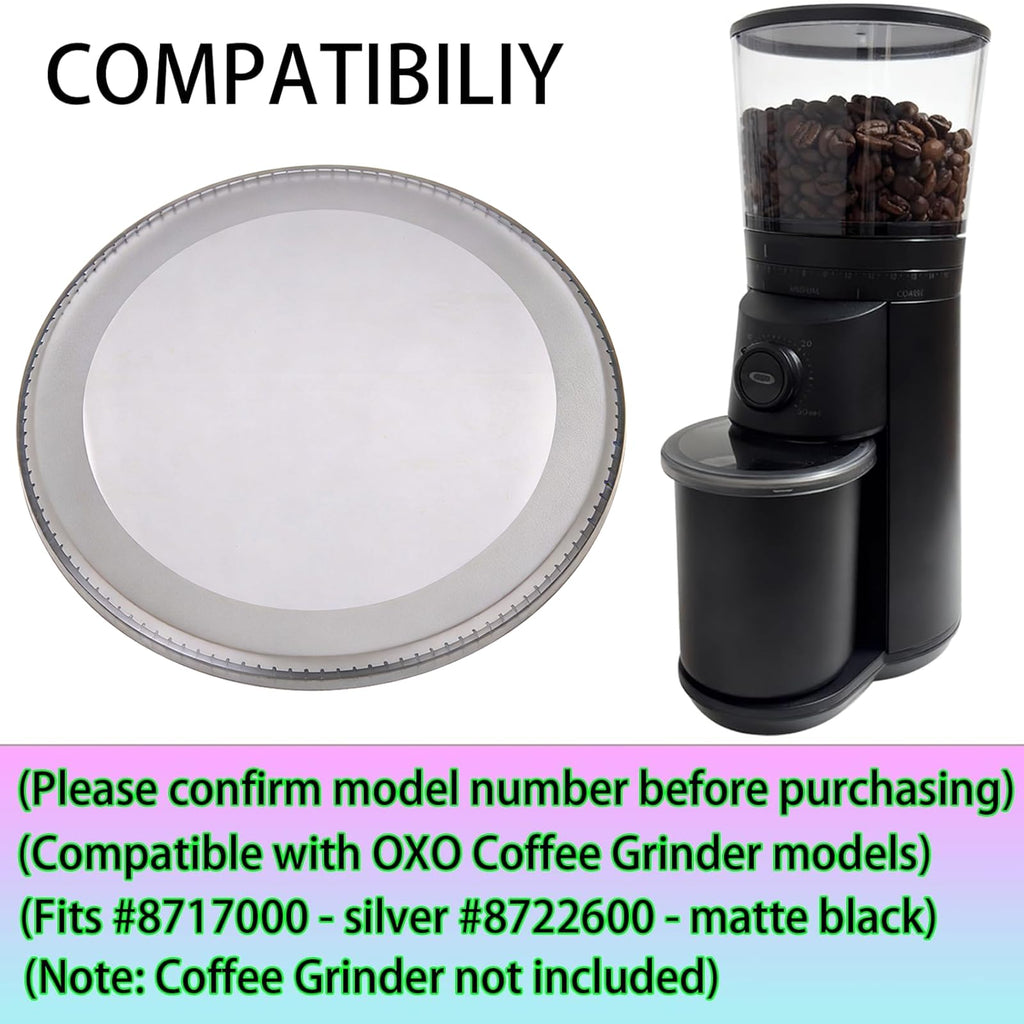 Container Lid for Conical Burr Coffee Grinder, 2 Transparent Gray B700