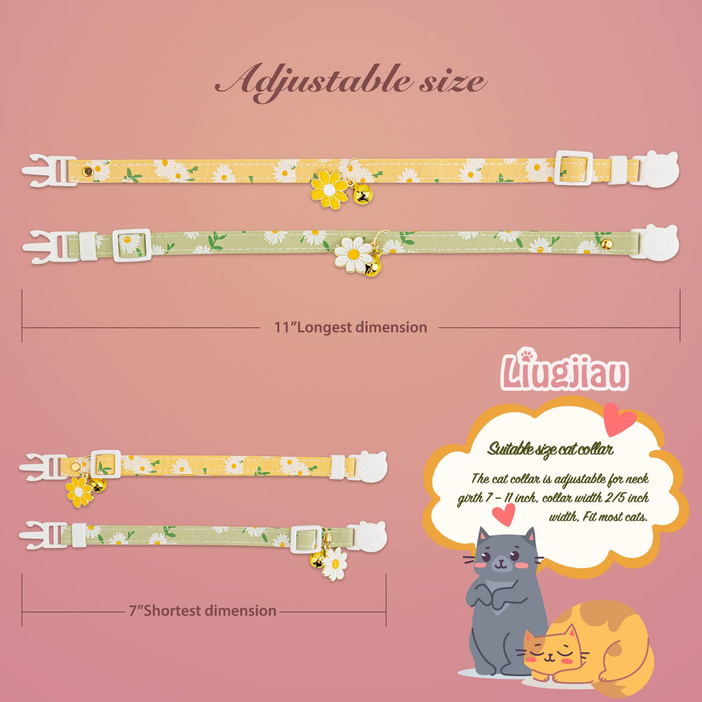 2 Pack Cotton Breakaway Cat Collar with Bell L666736