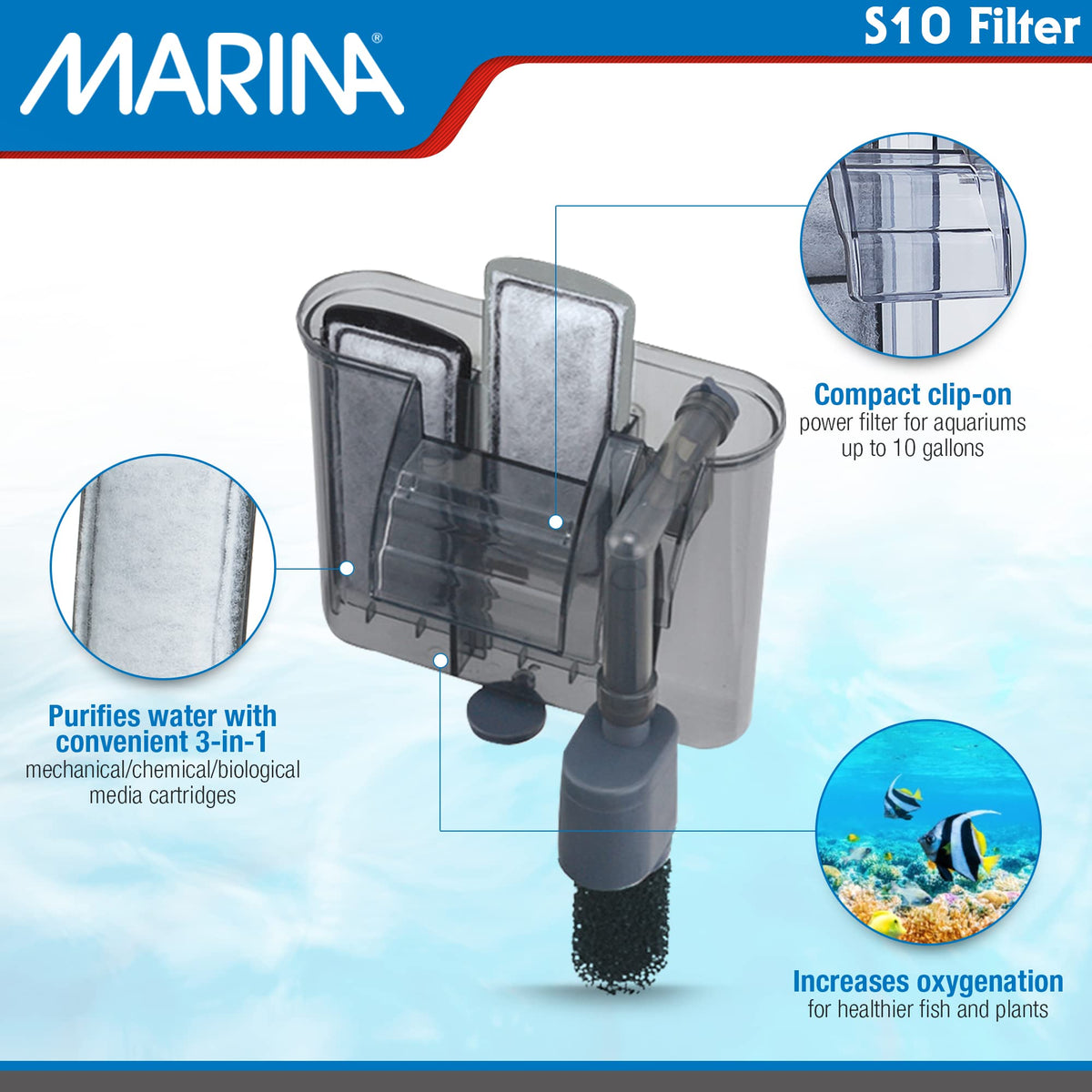 Power Filter up to 10 gallons O871