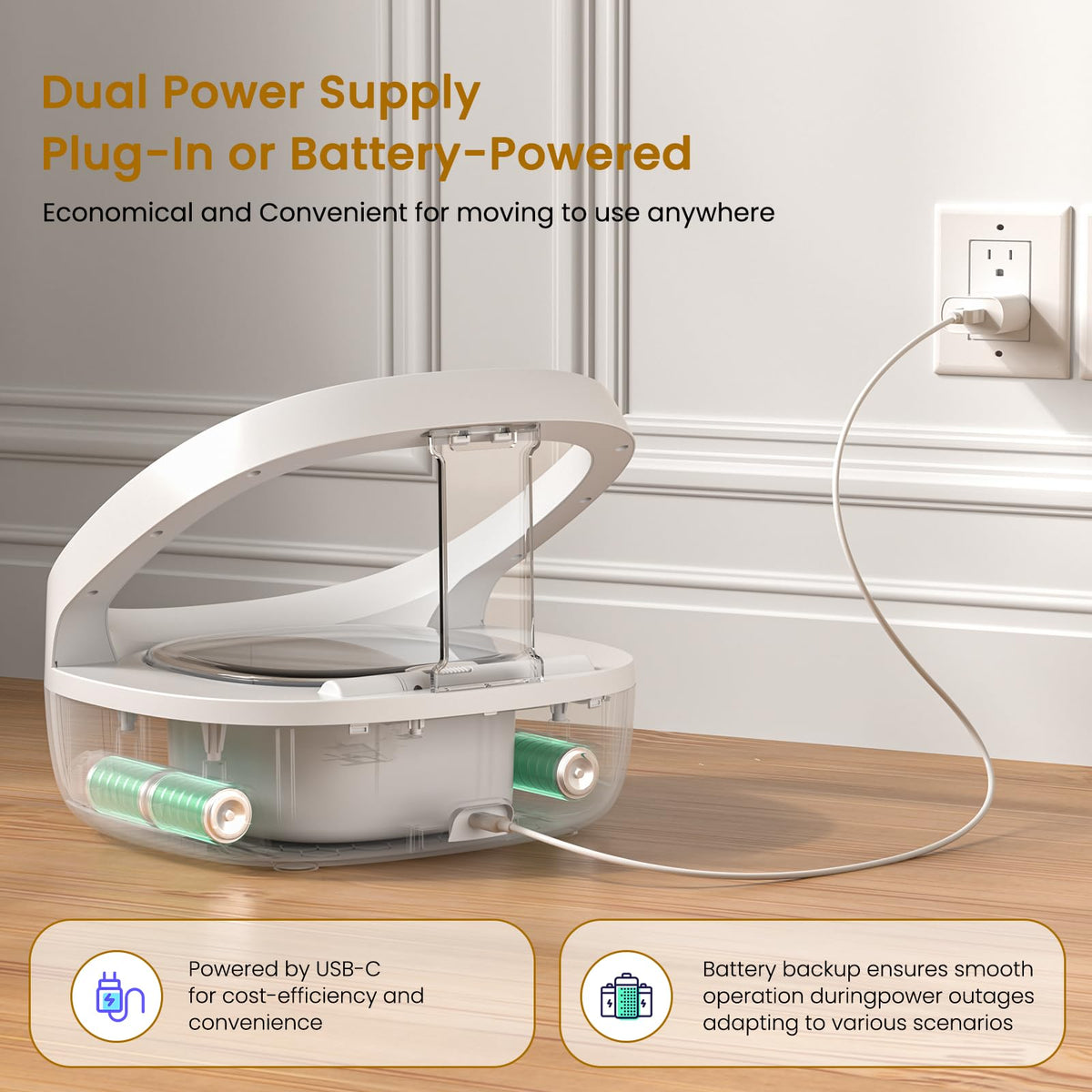 Wet & Dry Food Cat Feeder K69634