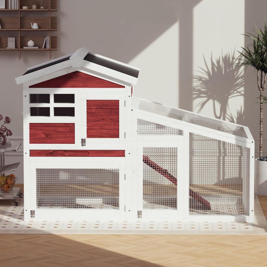 Weatherproof Wooden Rabbit Hutch T9440