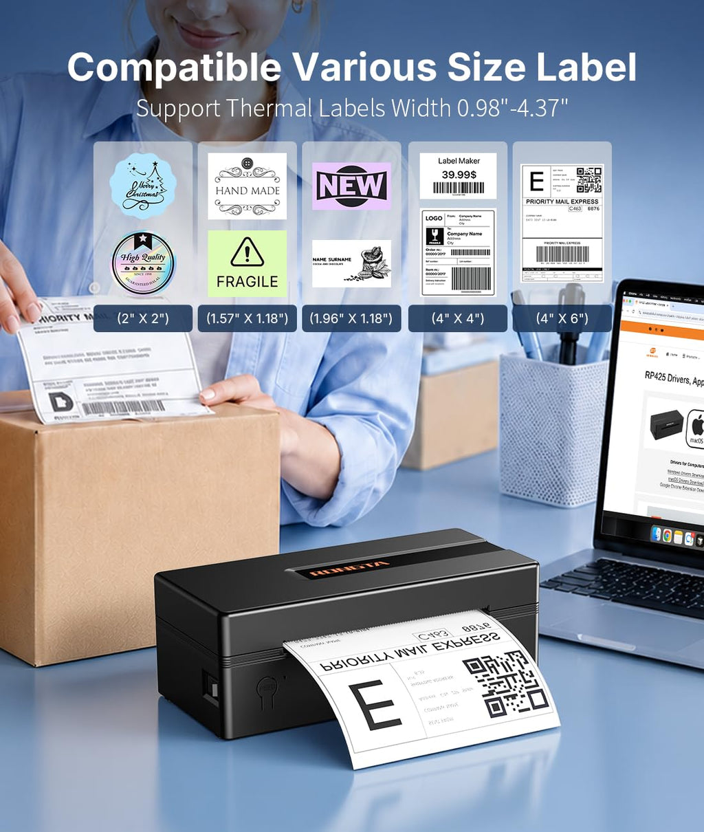 Bluetooth Thermal Shipping Label Printer T127
