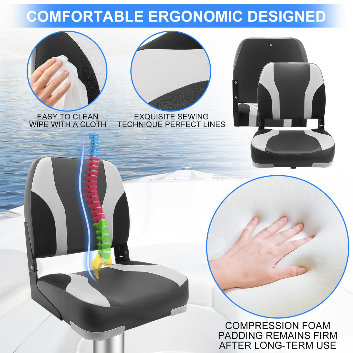 Folding Boat Seat 2 Pack H718