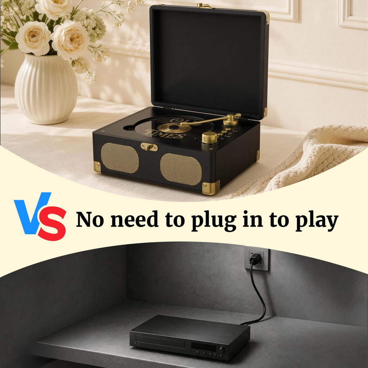 Black Portable CD Player with Speakers, Bluetooth, Remote Control, USB Playback G20280