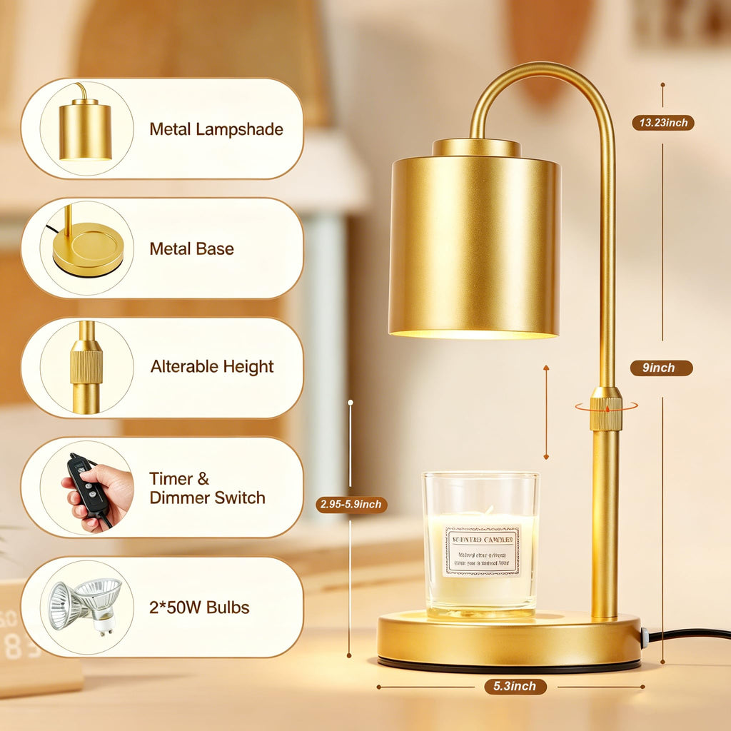 Dimmable Height Adjustable Candle Warmer Lamp L51289