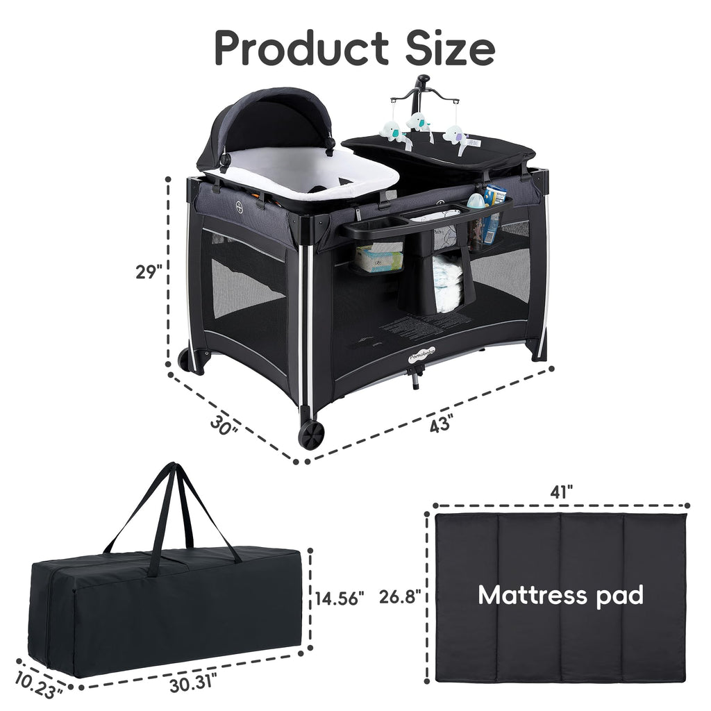 4 in 1 Baby Playards with Bassinet V585