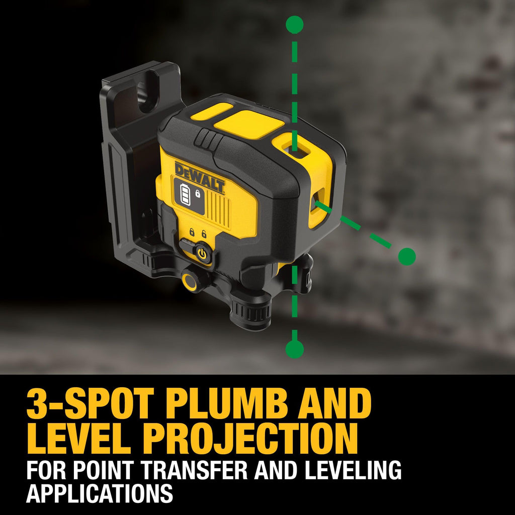 Green 3 Spot Self Leveling Laser Level Kit C33325
