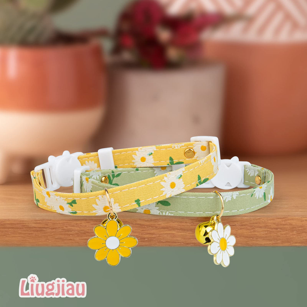 2 Pack Cotton Breakaway Cat Collar with Bell L666736