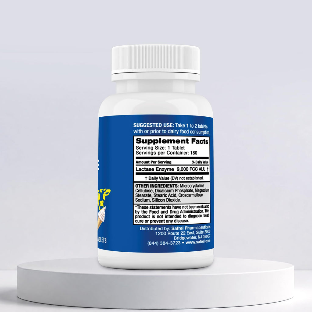 Lactase Enzyme 9000 FCC Unflavored Tablets 180 Ct A40777