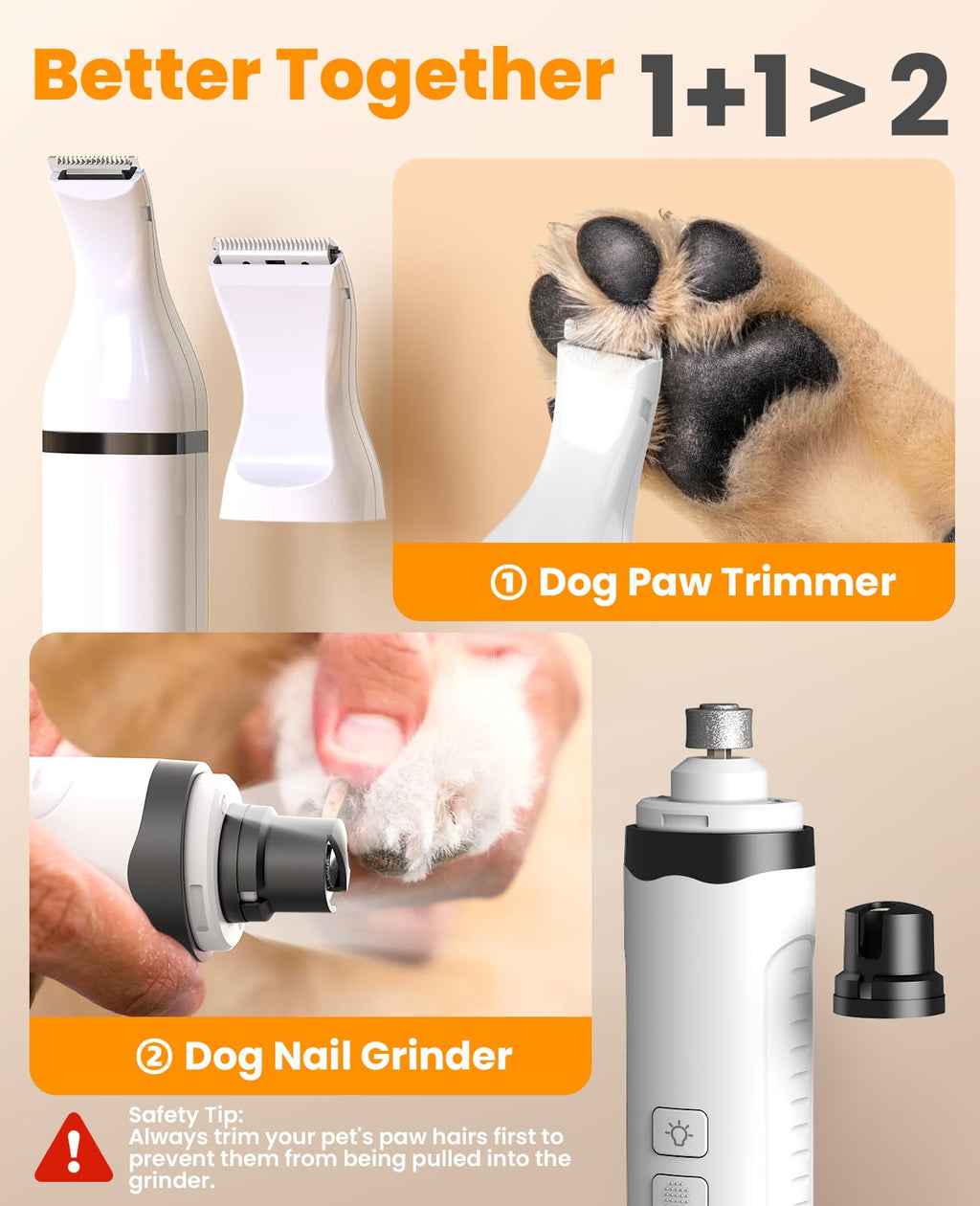 3 in 1 Dog Nail Grinder & Paw Trimmer Kit I83935