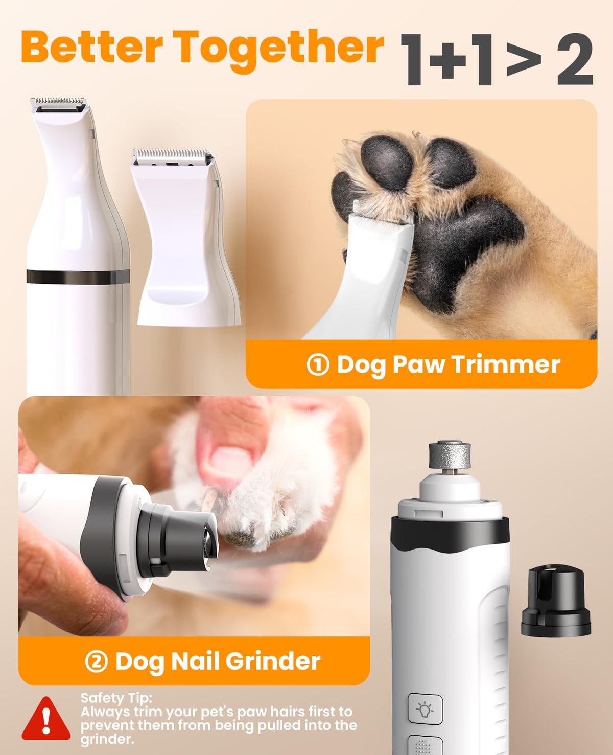 3 in 1 Dog Nail Grinder & Paw Trimmer Kit I83935