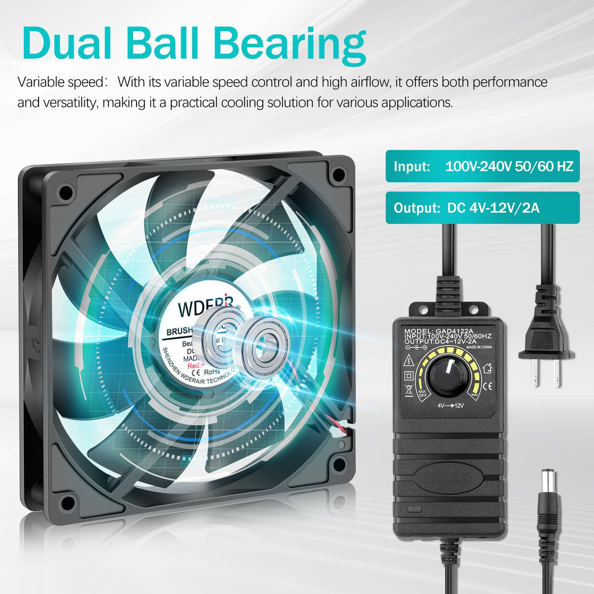120mm x 25mm IP67 Waterproof Cooling Fan E737561