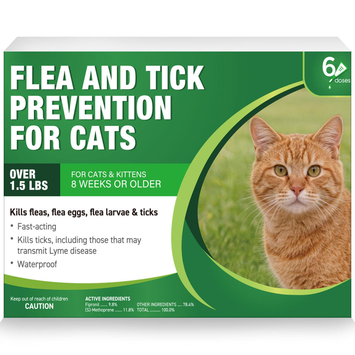 Cat Flea and Tick Treatment 6-Month Supply I80613