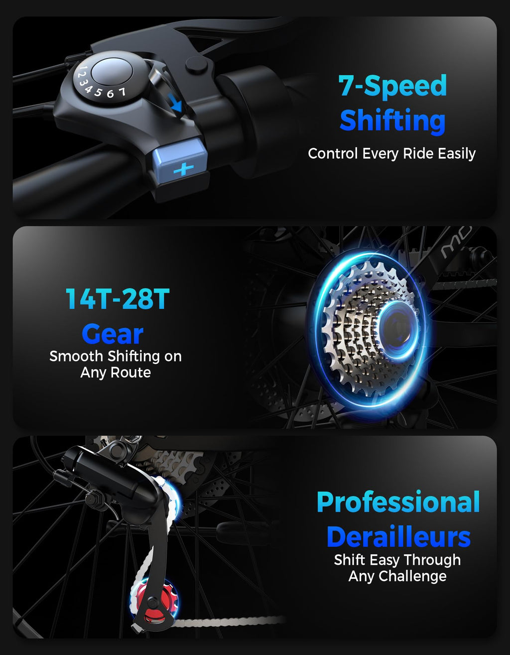 350W 7-Speed Electric Bike O1355