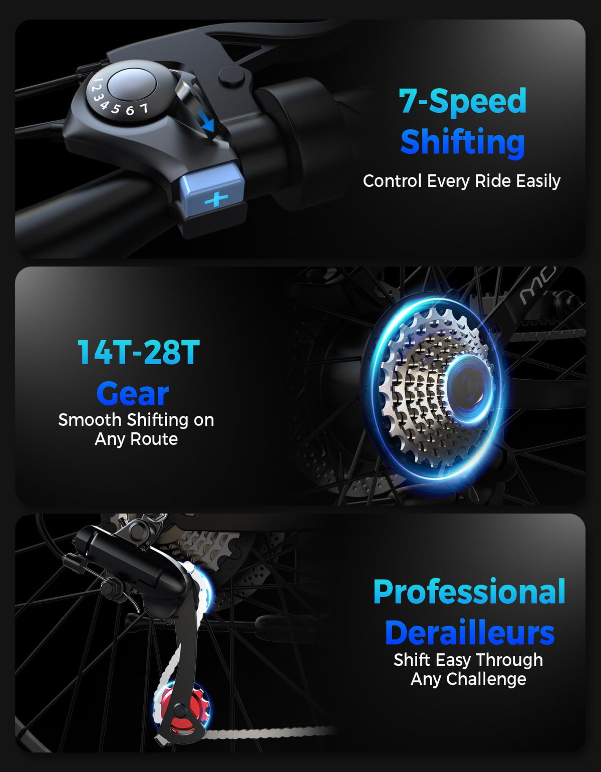 350W 7-Speed Electric Bike O1355