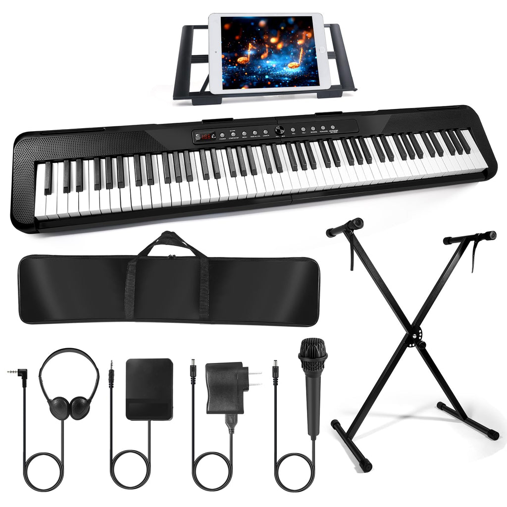 88 Key Semi Weighted Digital Piano with Sustain Pedal J8789