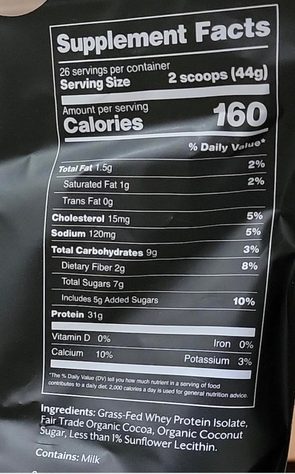 Whey Protein Isolate Powder Chocolate 5lb W20072