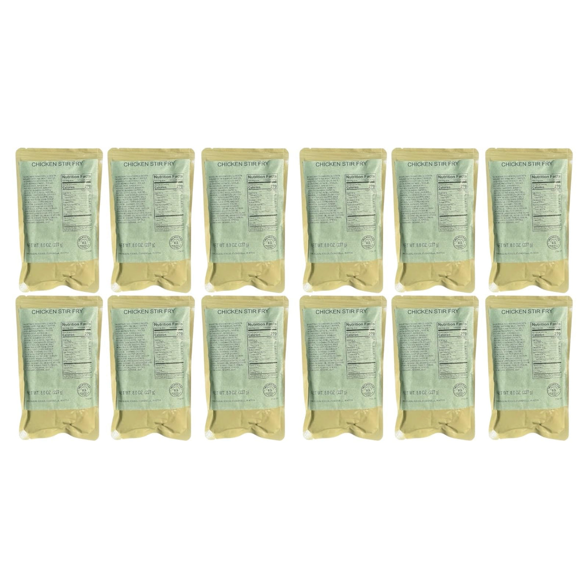 12 Pack Chicken Stir Fry Meal-Ready-to-Eat Entree L388