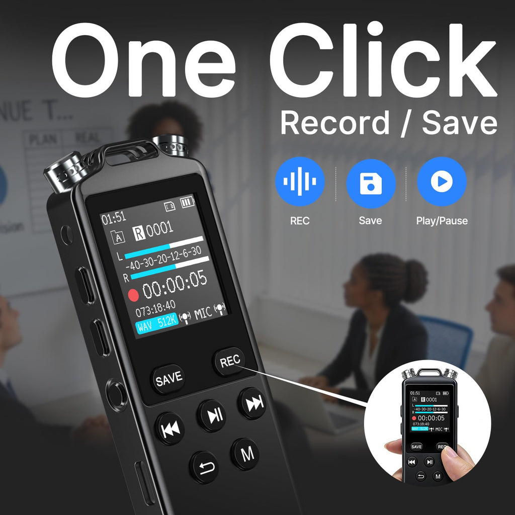 160GB Voice Recorder with Playback W636