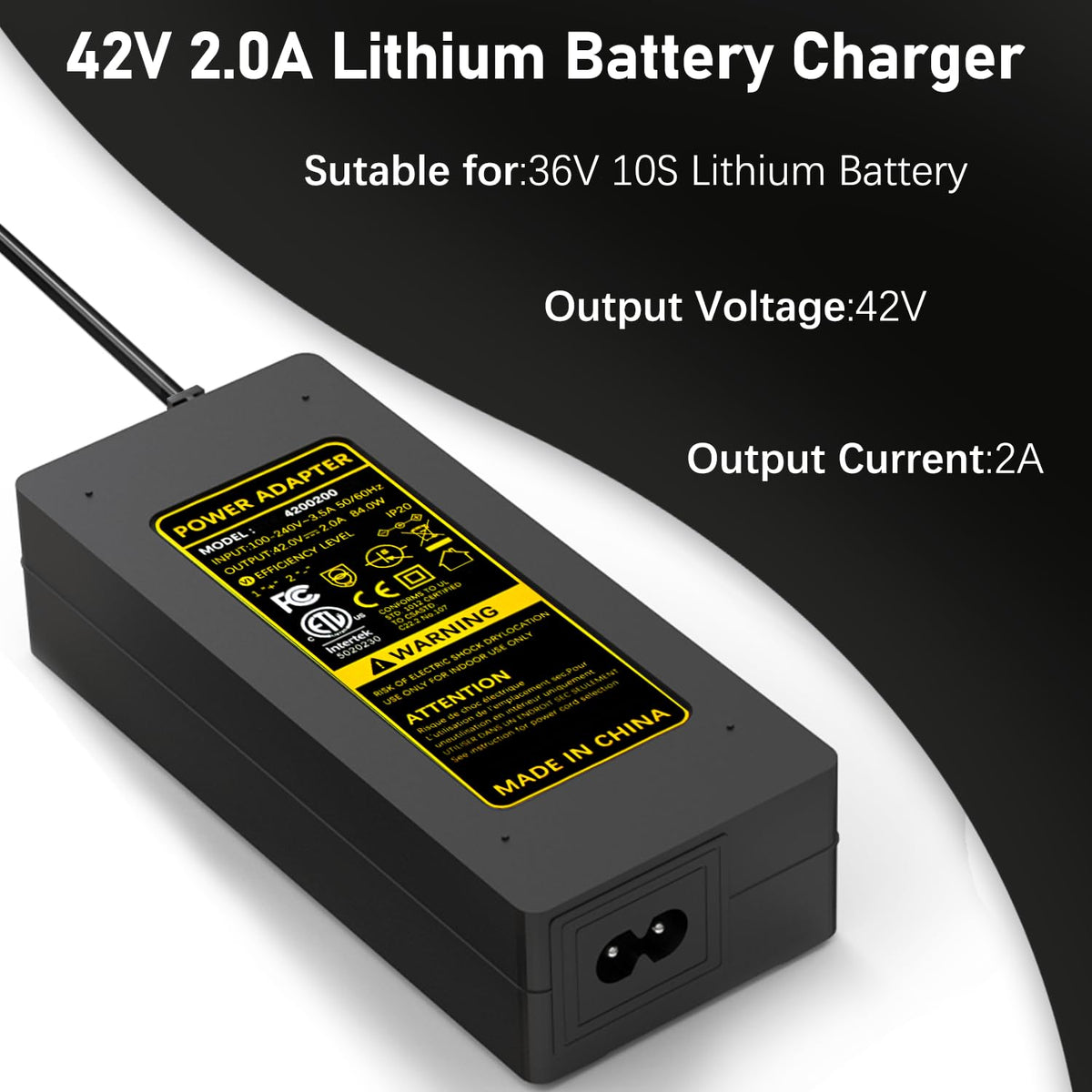42V 2A Electric Scooter Charger with 7 Plugs D22277