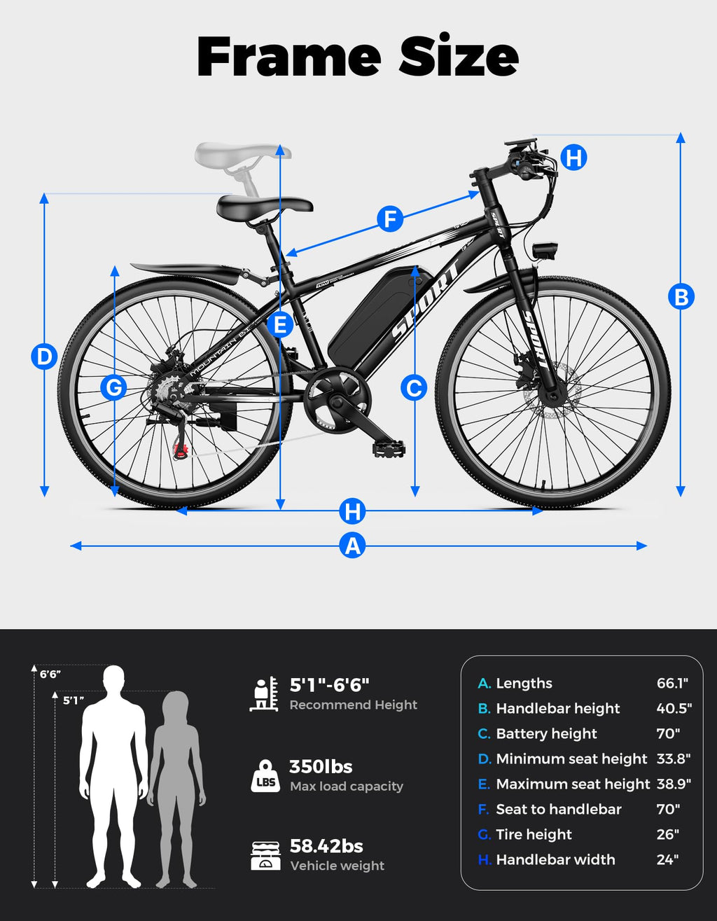 350W 7-Speed Electric Bike O1355