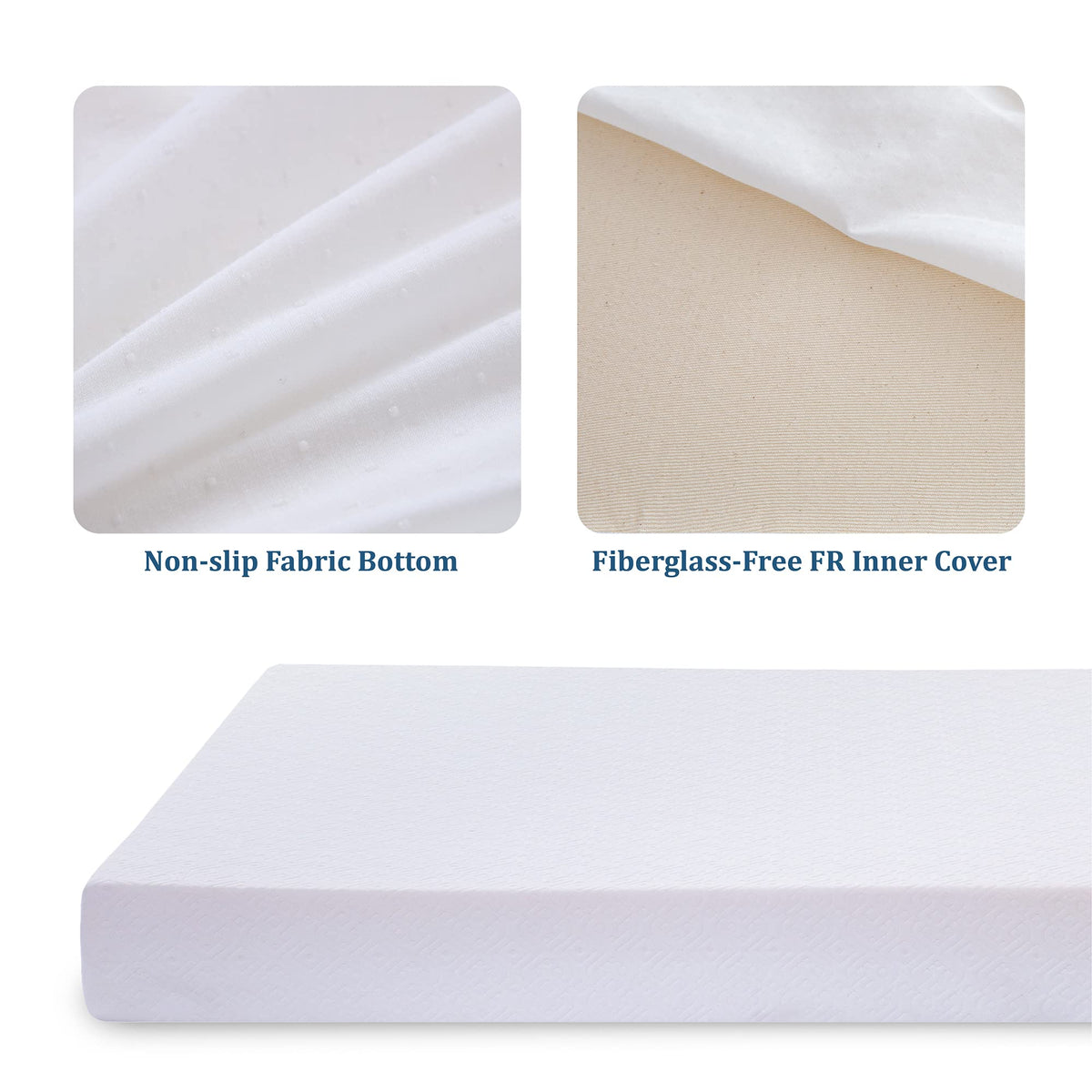 White 5 Inch Twin Memory Foam Mattress K7744