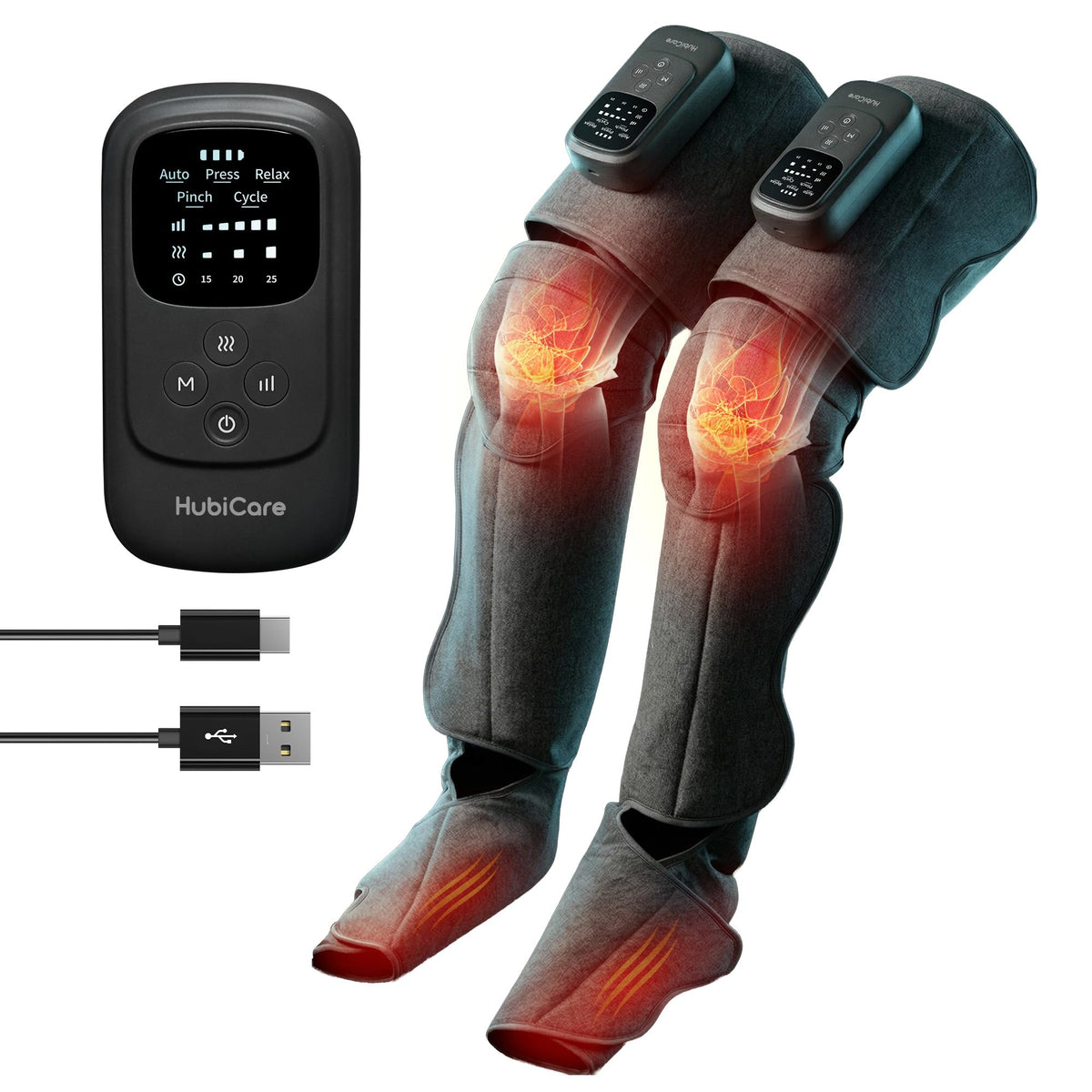Cordless Full Leg Massager with Knee & Sole Heat G6929