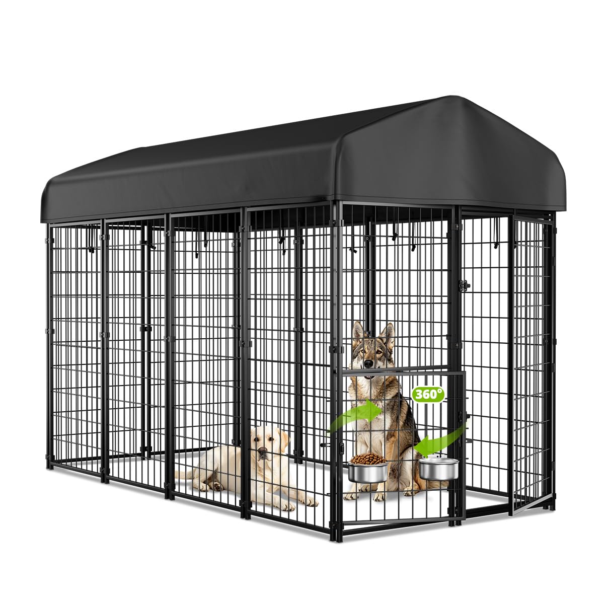 8x4x6ft Outdoor Dog Kennel with Roof E8498