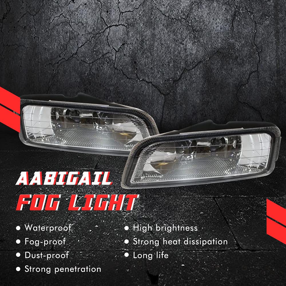 Driving Fog Lights Lamps Replacement with H11 12V 55W Halogen Bulbs & Wiring Harness Kit (Clear Lens) U7846