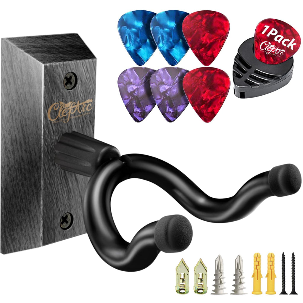 Black U-Shaped Guitar Wall Hanger 2 Pack L72501
