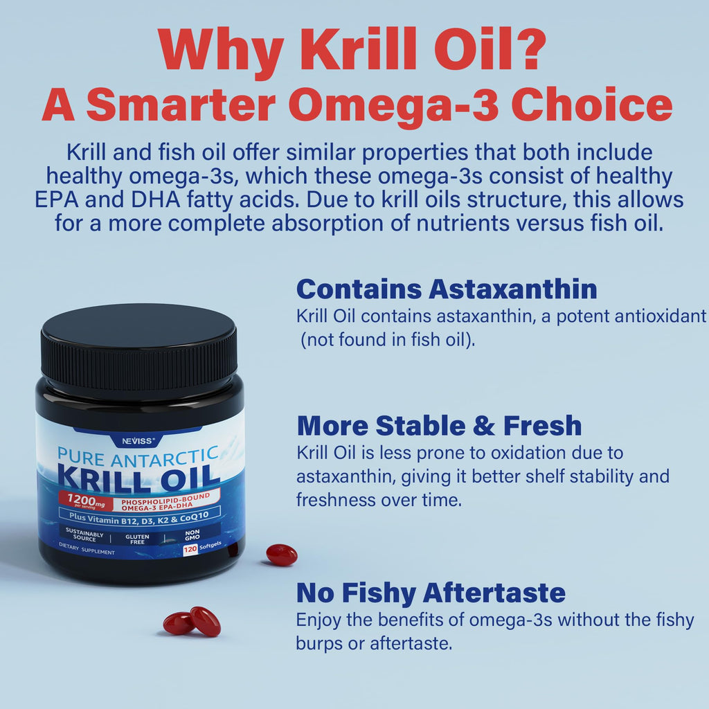 Krill Oil Omega 3 Supplements 1200 mg G75085