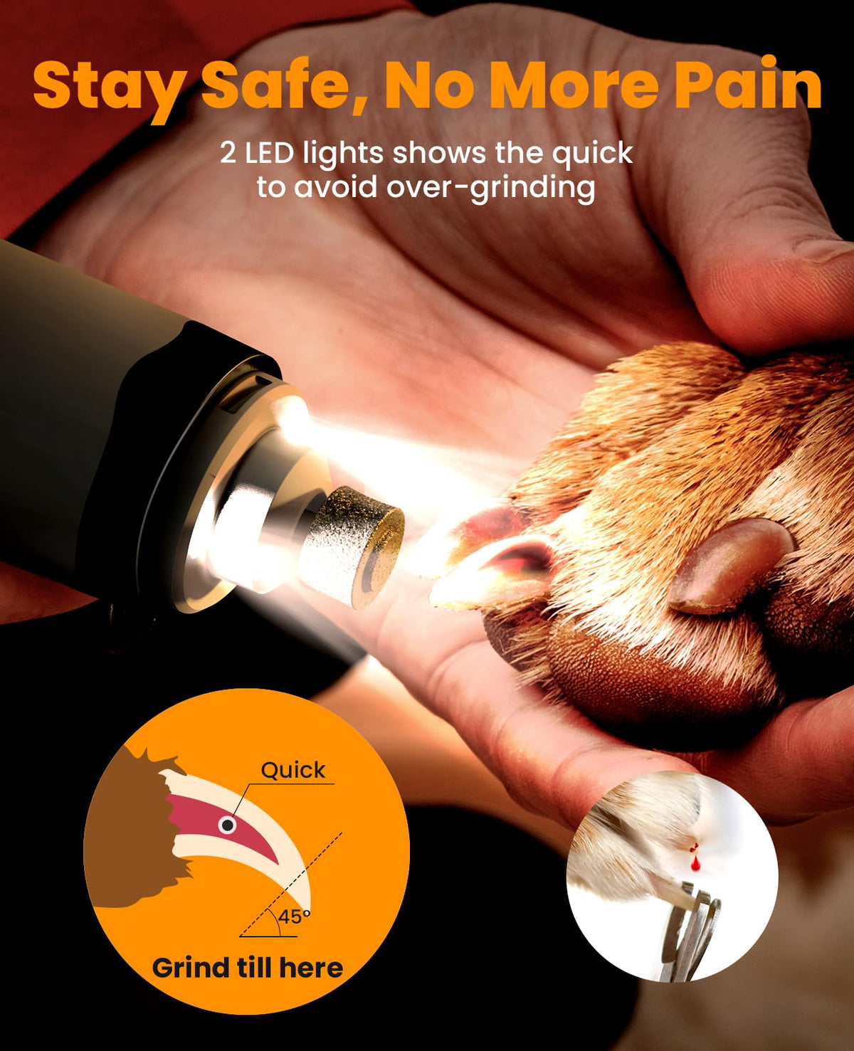 3 in 1 Dog Nail Grinder & Paw Trimmer Kit I83935