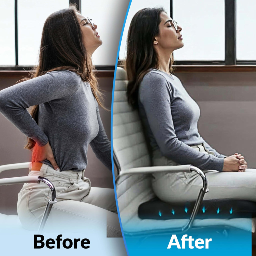 Memory Foam Gel Seat Cushion with Extra Cover B533711