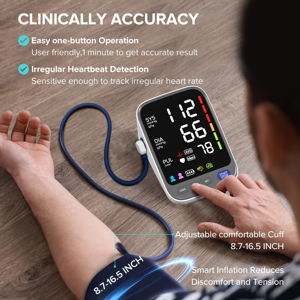 Blood Pressure Monitor Large Cuff White F6390