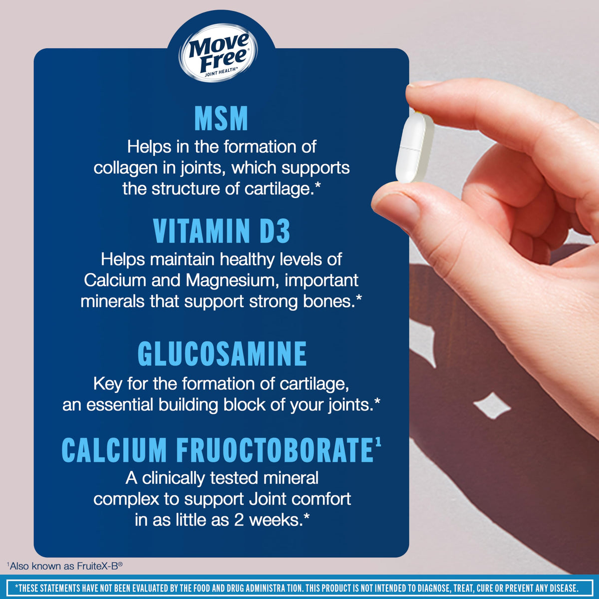 Glucosamine Chondroitin MSM + Vitamin D3-120 ct Z218