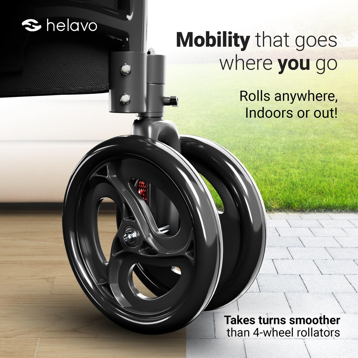 3 Wheel Walker with Double Front Wheels K956