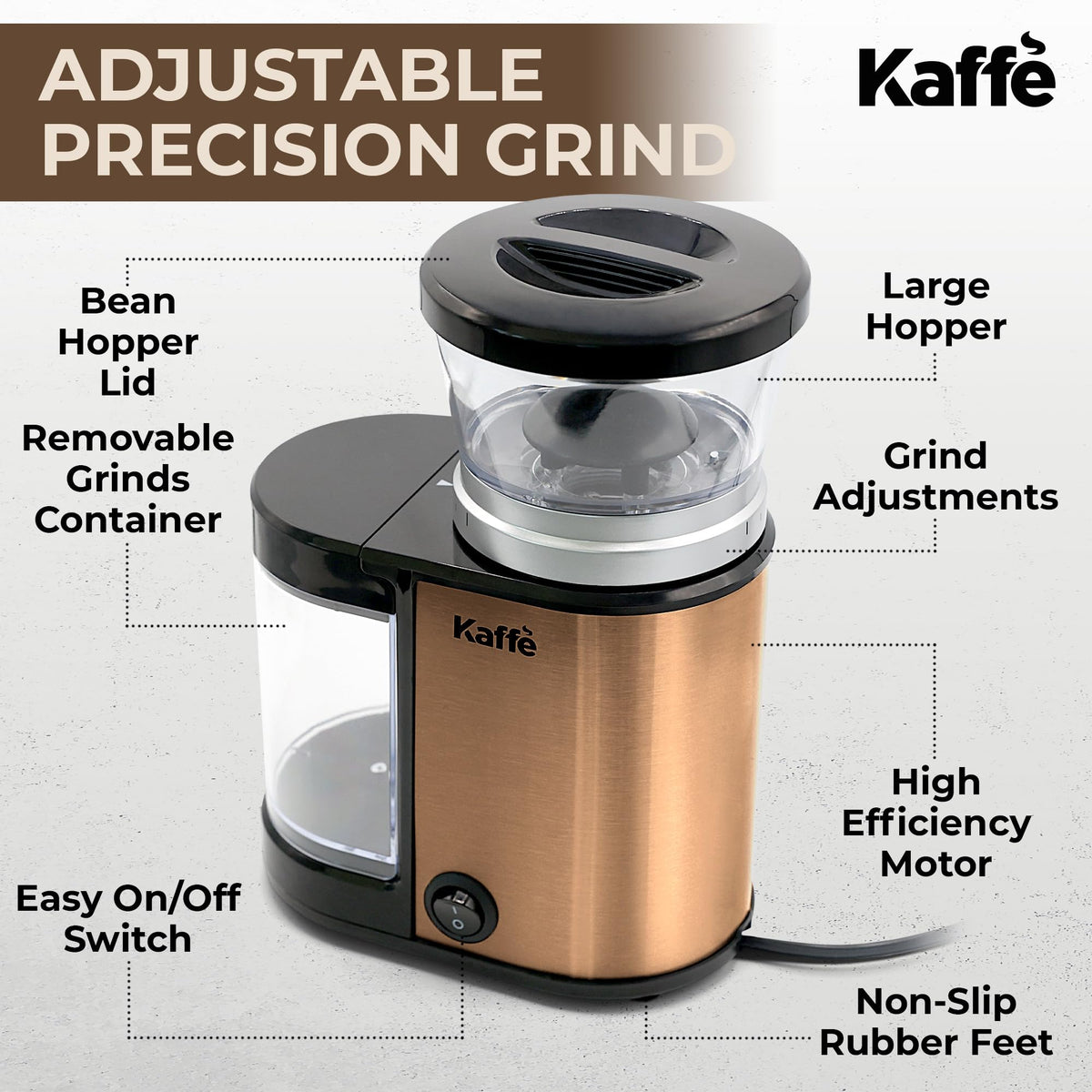 Electric Burr Coffee Grinder 5.5oz Adjustable S710