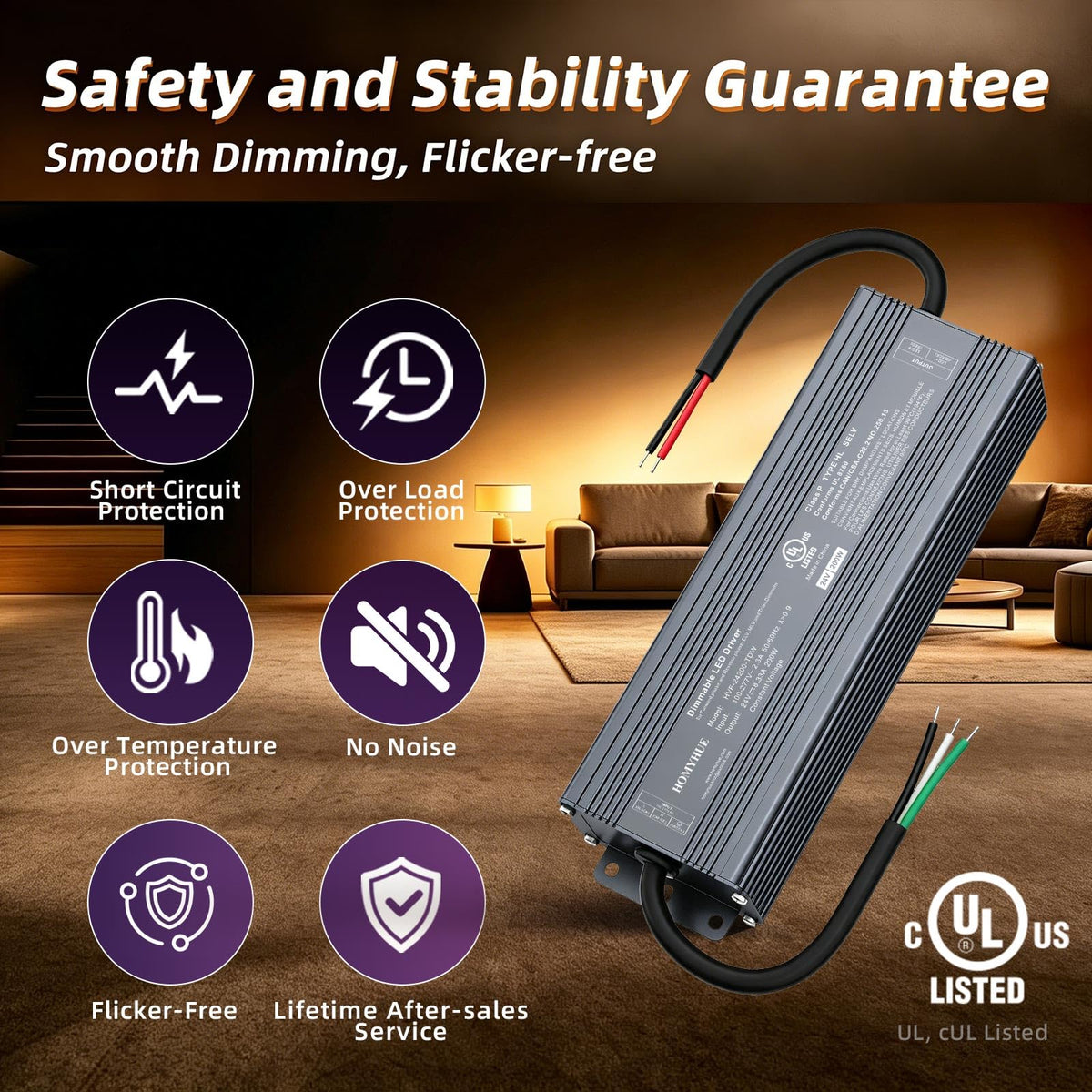 200W Triac Dimmable LED Driver Power Supply F337