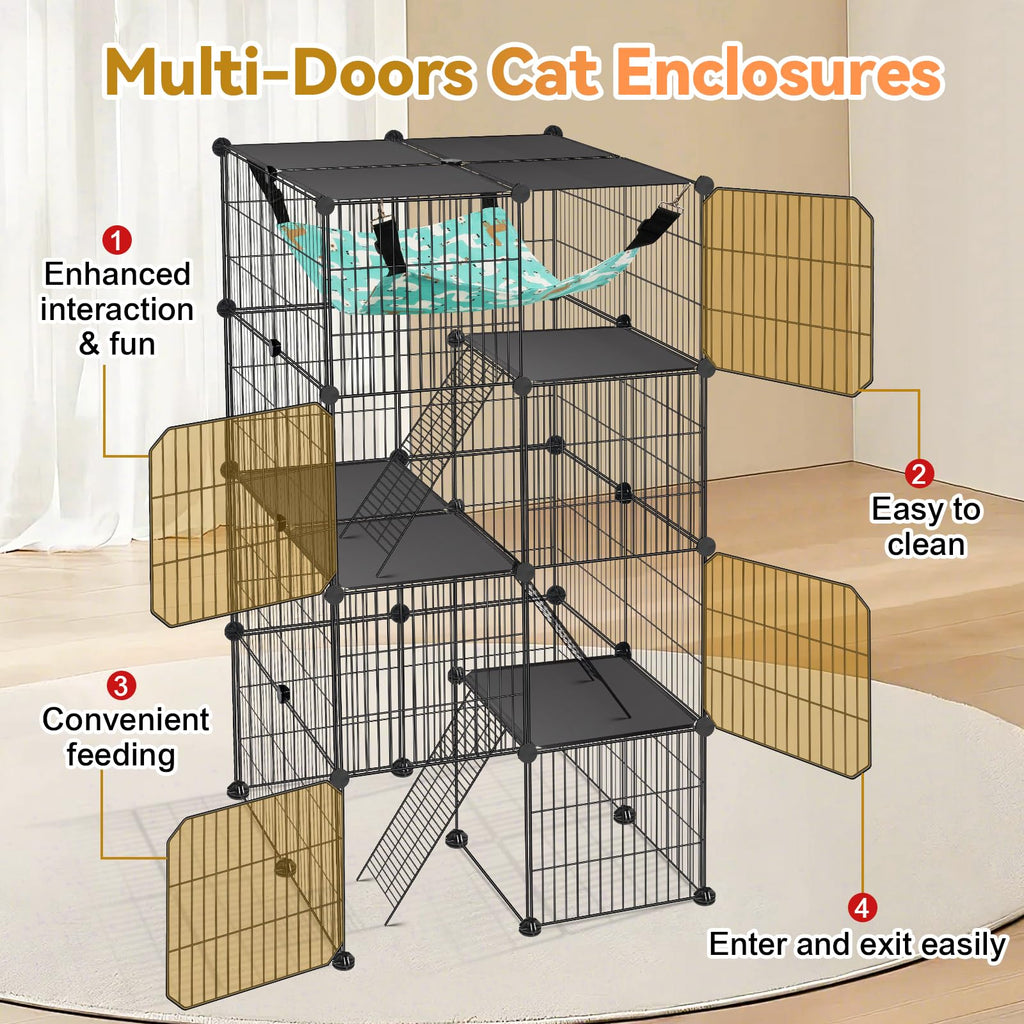 4-Tier Cat Cage D821