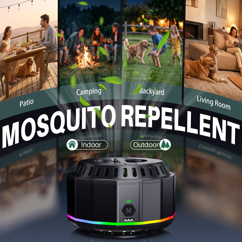 Electronic Mosquito Repellent Outdoor Patio Black 2 P7761