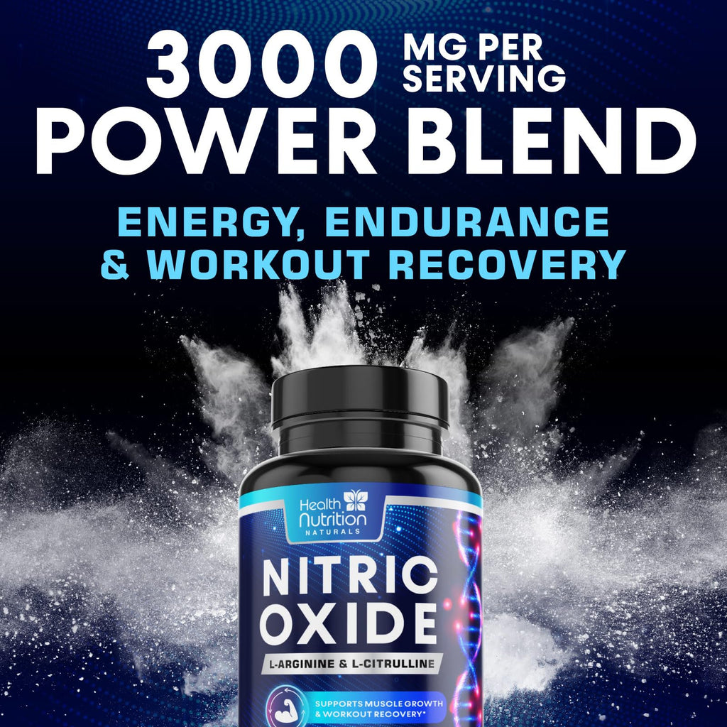 3000mg L-Arginine & L-Citrulline Nitric Oxide Supplement 240 Capsules J46950
